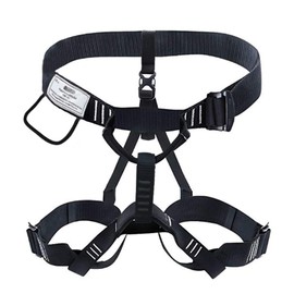 NewDoar Thickness Climbing Harness, CE Certification Wider Half Body Harness for Rock Rappelling Fire Rescuing(Black 2)
