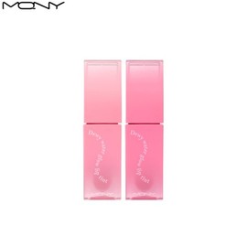 MQNY Dewy Water Glow Lip Tint 3.5g*2ea, Color 1#$%Color 2:02 Candied Pink-01 Bare Mauve