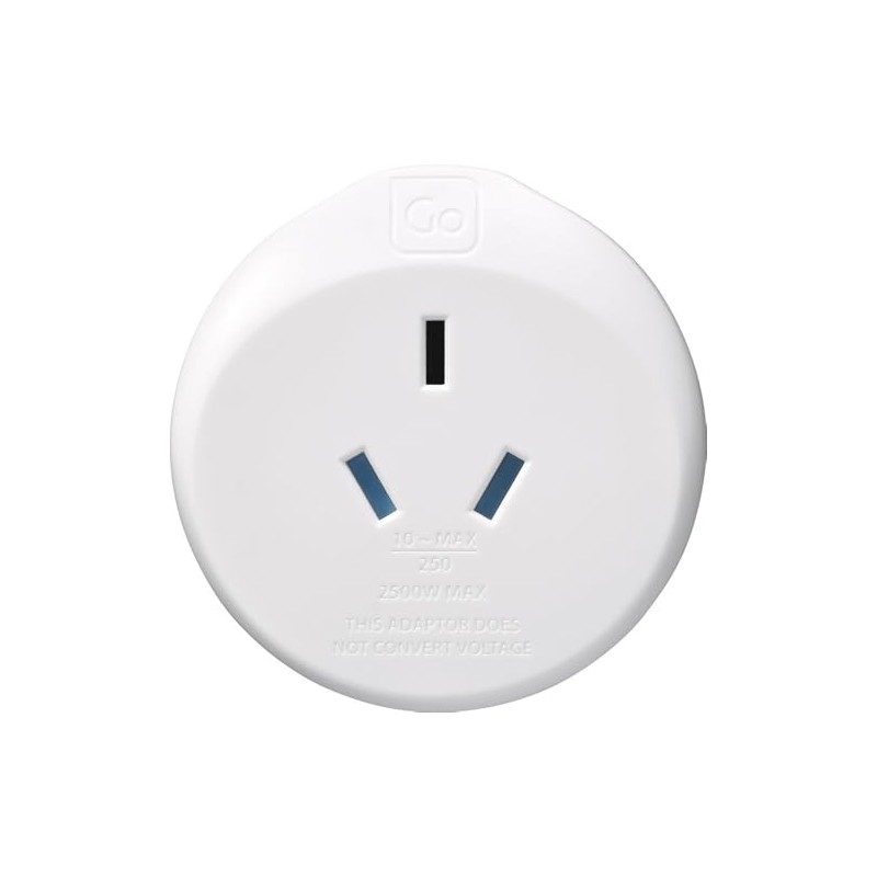 Go Travel AUS - EU Travel Adapter, White