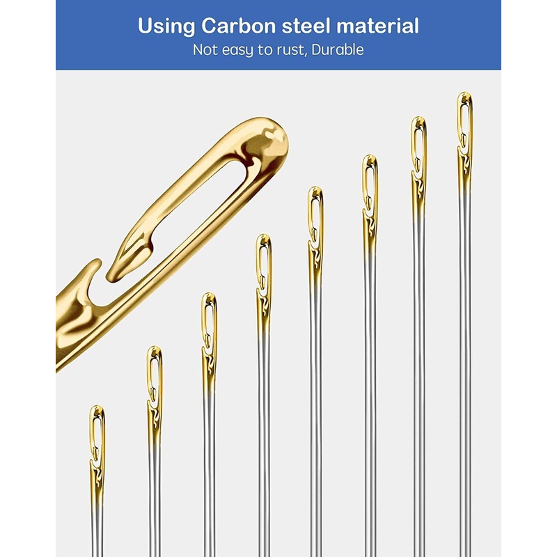 SAHAYA Self Threading Needles 24 pcs (3 Different Sizes Needles