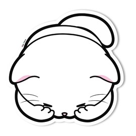 SignStore Cartoon Somen Sleeping Cat Sticker Approx. 4.5" x 4.5" Multicolor Vinyl Made in Japan car_character_13 (White)