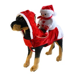 BT Bear Santa Dog Costume Santa Claus Costume for Medium Large Dogs (L, Snowman)