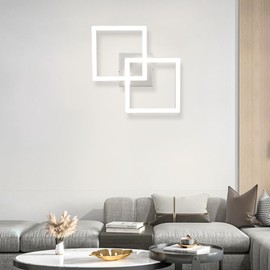 Homefire Ceiling Light LED Ceiling Light Living Room Modern Design Kitchen Lamp 24 W 4000 K Living Room Lamp Hallway Lamp Neutral White Bedroom Lamp Hallway Ceiling Lighting Square Silver for Dining