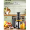 QCen Juicer Machine, 500W Centrifugal Juicer Extractor with 3” Wide