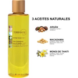 Terramar Oleo (Tratamiento Para El Cabello) 3 En 1, Con Aceite De Argán, Macadamia Y Monoi De Tahití - 120 Ml