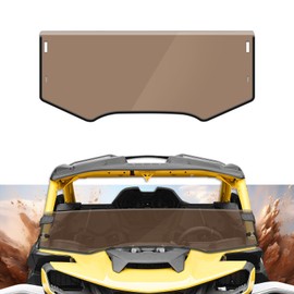 LitMiRaCle Front Half Windshield for Can-Am Maverick R 2024+, Scratch Resistant Dustproof Hard Coat Poly Half Windscreen for Can Am Maverick R MAX X RS 2024+ Accessories, Dark Tinted