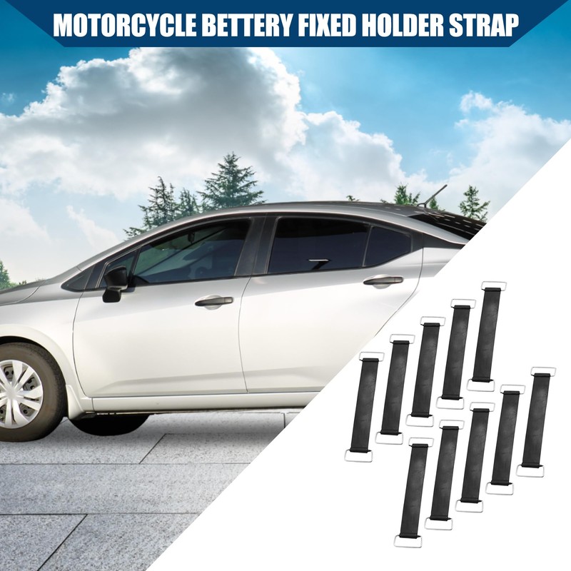 Hihaha Motorcycle Bettery Fixed Holder Rubber Strap Band 15cm/10pcs