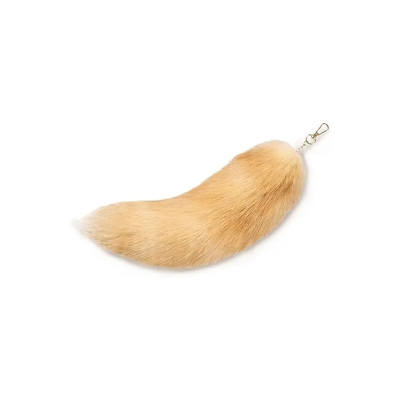 Shipped Within Three Days Halloween New Wolf Fox-Tail Keychain 40cm