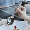 Siaiqiang Gorgeous Round Soup Spoons,18/10 Stainless Steel Fine Embossed Texture