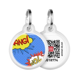 Pet ID Tag for Dog Cat with QR Passport Global Search System of Lost Pets - Digital ID Dog Tag - Wow