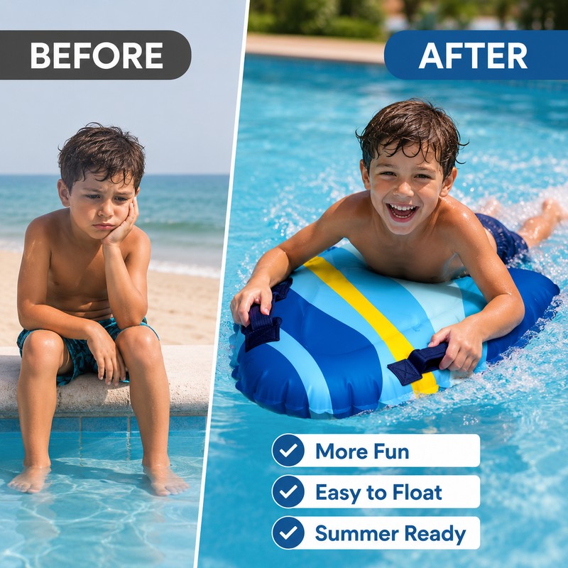 Inflatable Bodyboard for Kids’ Pool & Beach Play – Lightweight
