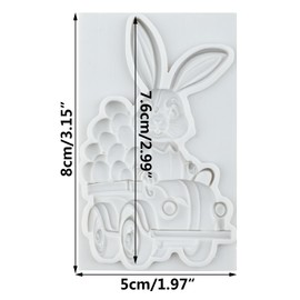 MINFEIDMS Osterhasen-Ei-Schokoladen-Silikonformen Hasen-Fondantform für Kuchendekoration Cupcake-Topper Schokolade Süßigkeiten Zucker Basteln Blütenpaste Polymer-Ton