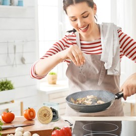 Oui Yogurt Jar Lids – Choose a Design, 4-24 pcs, Silicocne, or Stainless Steel | Airtight Lids That Fit Yoplait Oui Glass Jars | Eco Replacement Tops with Silicone Gasket | Bamboo Aster Flower 4 Pack