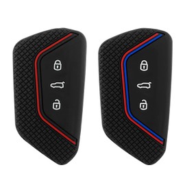 Kunxing Autoschlssel Schutzhlle Kompatibel mit VW Golf 8 - (2 Stck) Schlsselhlle aus Silikon fr vw Schlsselhlle, Autoschlssel Hlle vw, Flexibel und rutschfest, Kompatibel mit Mehreren Modellen