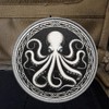 Patches for Backpacks, Funny Octopus Round Patches Embroidered Tactical Patches,