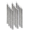 Vela espiral Plata12 piezas