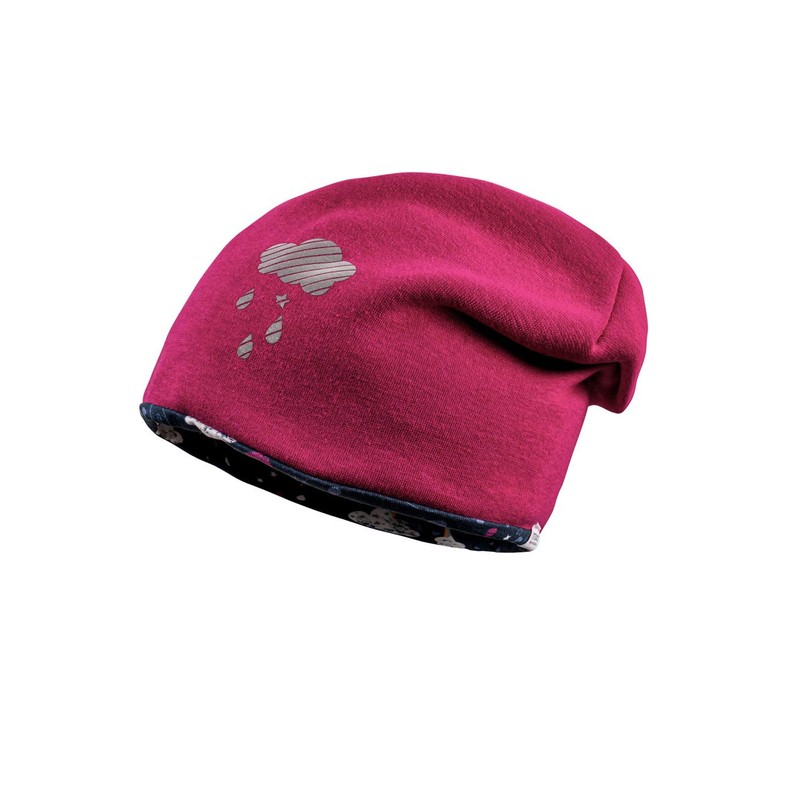 maximo Mini Girl Beanie Horse Rhinestone Full Lining, Sangria/Ink-White-Rainbow