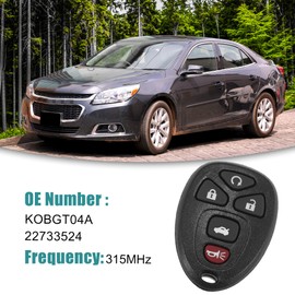 ACROPIX 315MHz Keyless Entry Remote Key Fob Fit for Chevy Malibu Fit for Pontiac G6 - Pack of 1 Black