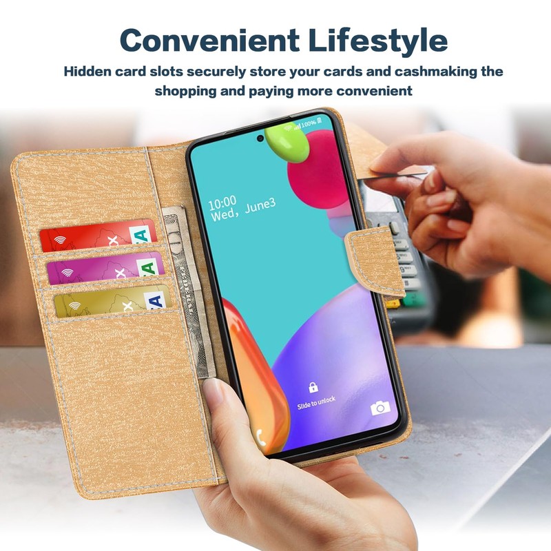 Shantime Leather Wallet Case Compatible with AGM G1 Pro, Colorful