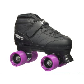 Epic Skates Super Nitro Purple Quad Speed Skates, Adult 6, Black/Purple