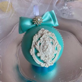 jelanny 1 Christmas Ornament Gift Turquoise Teal blue Shabby Chic Decor Angel Decoration