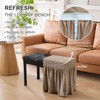 NICEEC Spandex Stretch Piano Bench Cover with Skirt Removable Ottoman