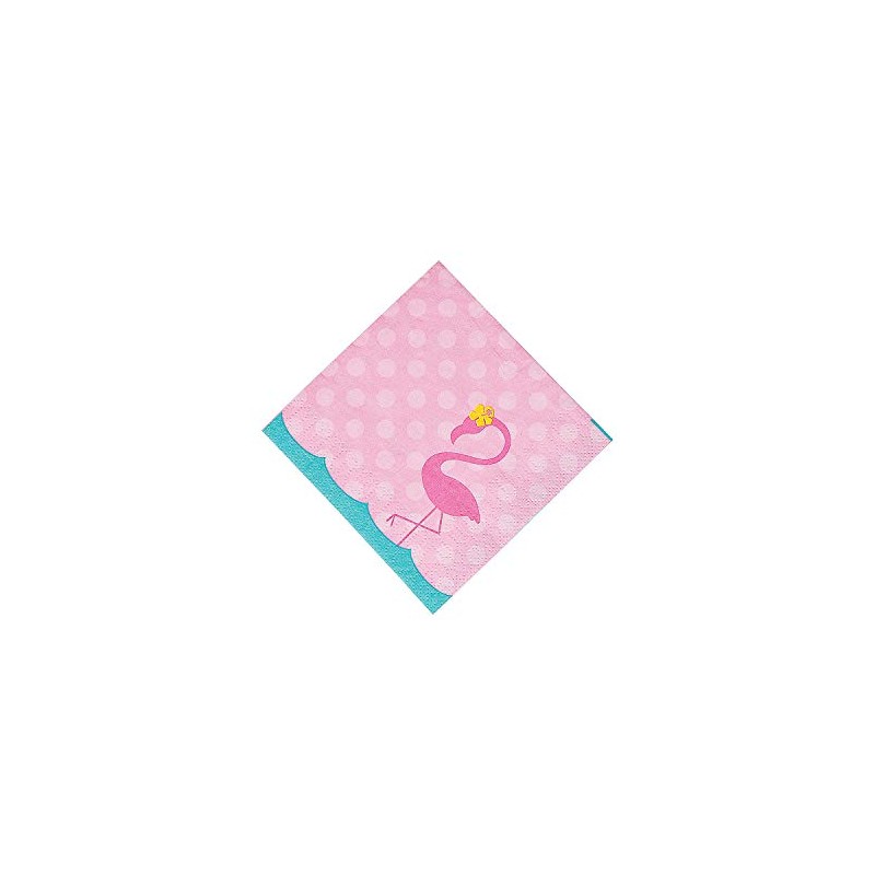 Flamingo Beverage Napkins - Party Supplies - Print Tableware -