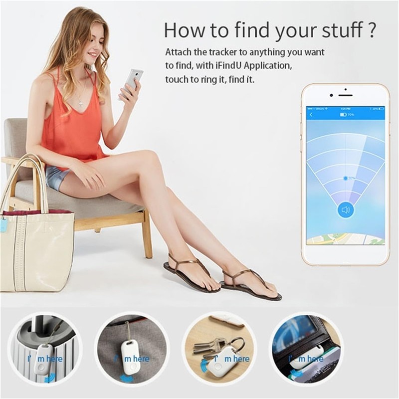 Smart Bluetooth Item Finder, Find Your Keys, Positioning Function, Two-Way