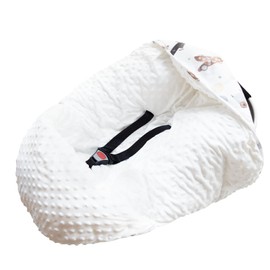 Dormlony Baby Car Seat Blanket, Minky Dot Warm Winter Car Sear Cover for Babies，Baby Bunting Swaddle Wrap Blanket(Vehicle Pattern)