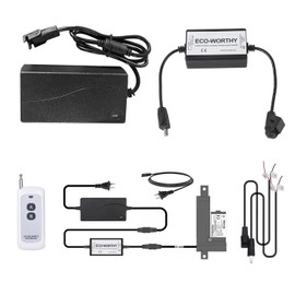 DC HOUSE Forward and Reverse Linear Actuator Controller with 12V AC/DC Adapter, Maximum Remote Control Distance 70M, Wireless Remote Motor Control Switch Kit for Various Motor/Linear Actuators