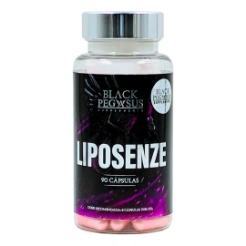 Suplemento Liposenze Black Pegasus Con Lipoenzimas Y Activos 100% Naturales 90 Cápsulas Reductor De Grasa Corporal