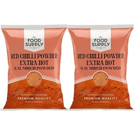 Chilli Powder Hot 2x100g, Ground Chili, Mirch Powder - Finest Premium Quality | 100% All Natural | No additives or preservatives