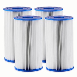 Bestway 58095E Swimming Pool Filter Pump Replacement Cartridge Type IV or Type B for 2,100 to 2,500 GPH Filter Pumps, Pack of 4