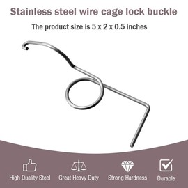 Stainless Steel Wire Door Cage Latches for Fixing Pet Wire Crate Latch Lock, Small Animal Cage Door Hook (Right 25 Pack)