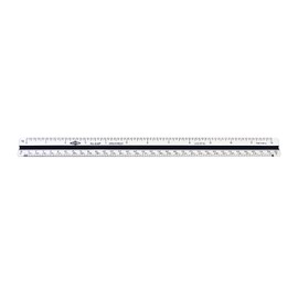 ALVIN, Architect Triangular Scale, Multipurpose Drafting Ruler for Drawing, Planning, and Design, High Impact Plastic - 12 Inch, White