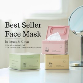 ByUR Green Wonder Daily Aqua Serum Mask (30 Count) Hydrating Moisturizing Face Mask, Soothing & Redness Treatment, Centella & Tea Tree, Sensitive & Dry Skin, Pore Tightening, Vegan K-Beauty Skincare