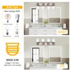 BONLICHT Modern Bathroom Light Fixtures in Brushed Nickel Finish, 2
