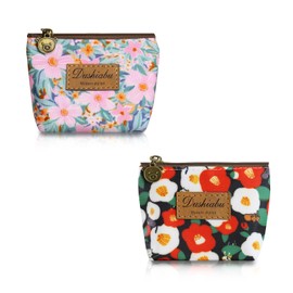 WishLotus Mini Coin Wallet, 2 Pcs Waterproof Coin Pouch Cute Coin Bag with Zipper, Change Purse for Cards, Keys, Lipsticks and Small Change (B)