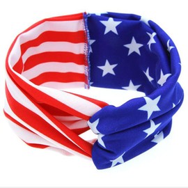 Baby Toddler Headband Stripe Stars Hair Band Accessories Headwear for 4th of July TS05 (Cross)