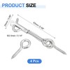 uxcell 4Pcs 2.5" Cabin Hook Eye Latch, 304 Stainless Steel