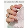 Semi Cured Gel Nail Strips, Brown Marble 20pcs Adhesive UV