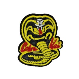 Unbranded Cobra Kai Dojo Karate Cobra Logo 2.5in Embroidered Iron-on Patch