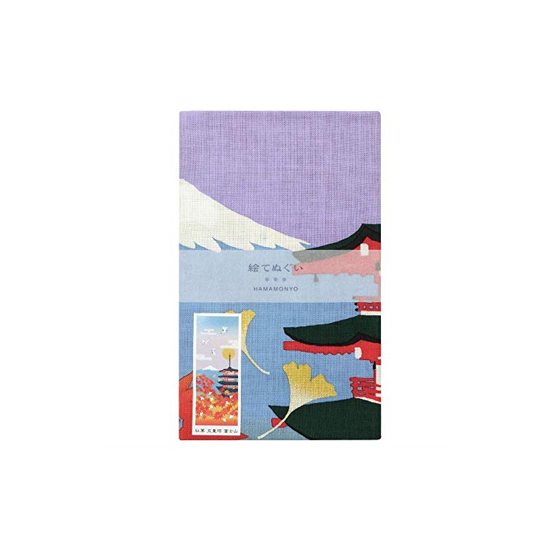 Mt. Fuji Illustration Tenugui Autumn Leaves 5-tiered Tower