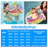 Viilich Inflatable Swimming Hoop, Rainbow Sequins Swimming Ring, Durable Inflatable