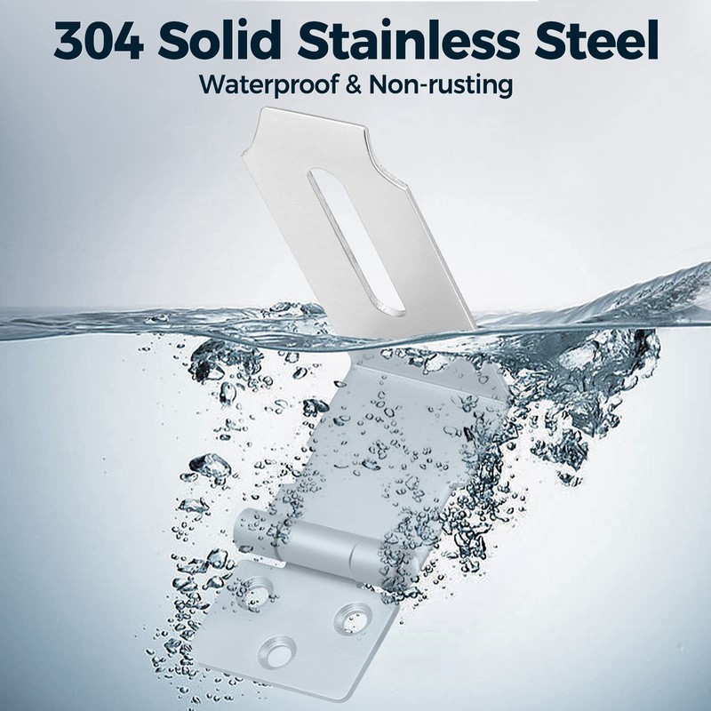 GEMASP Hasp Latch 2 Pack, 90 Degree Solid 304 Stainless