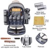 Sunflora Picnic Backpack for 4 Person with Blanket Picnic Basket