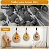 3Pcs Boho Teardrop Hanging Fruit Baskets for Kitchen, Handwoven Wall