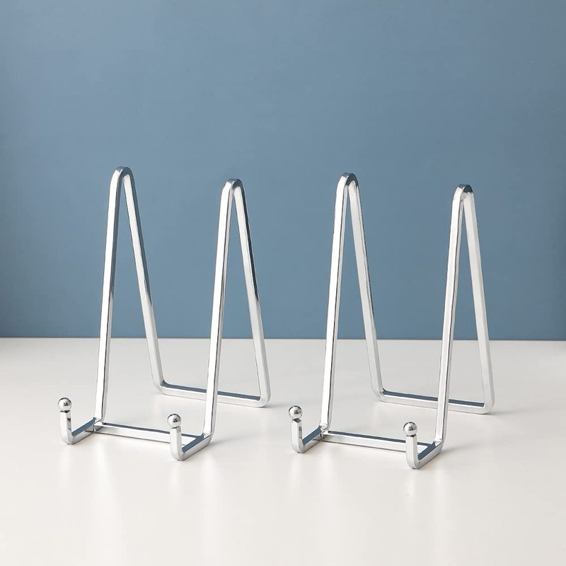 Plate Holder Easel Display Stand - 6 inch Metal Plate