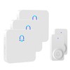 Wireless Doorbell 2 Buttons - Hassle-Free Installation, 1000ft Range, Adjustable