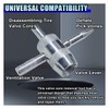 SKERJOVL 4-Way Valve Core Tool, 4-in-1 Car Tire Valve Stem